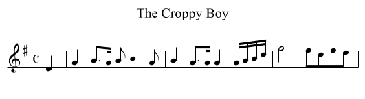 Croppy Boy, The  - staff notation