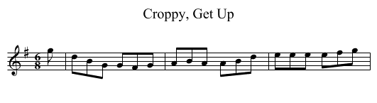 Croppy, Get Up - staff notation