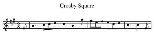 Crosby Square - staff notation