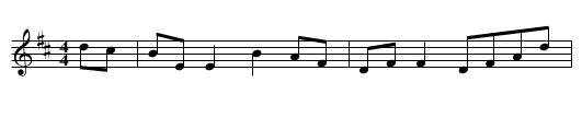 Cross in the Wood - staff notation