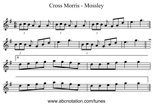 Cross Morris - Mossley - staff notation
