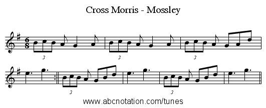 Cross Morris - Mossley - staff notation