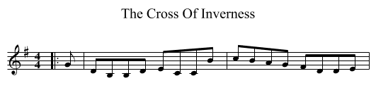 Cross Of Inverness, The  - staff notation