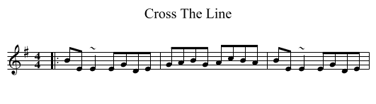 Cross The Line - staff notation