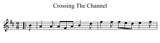 Crossing The Channel - staff notation