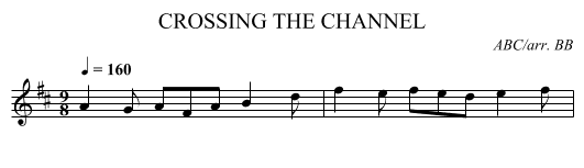 CROSSING THE CHANNEL - staff notation