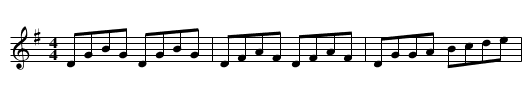 Crossing the Field - staff notation