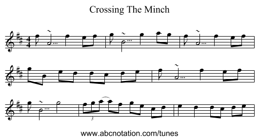 Crossing The Minch - staff notation