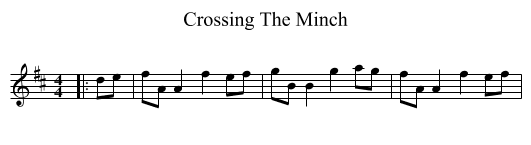Crossing The Minch - staff notation