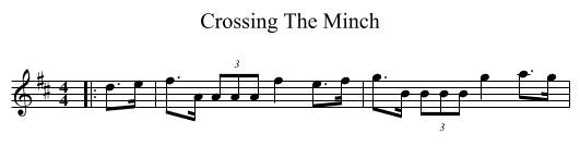 Crossing The Minch - staff notation
