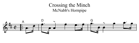 Crossing the Minch - staff notation