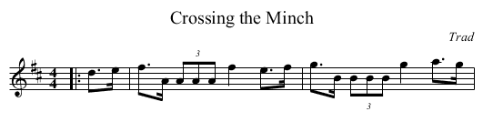 Crossing the Minch - staff notation