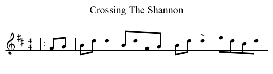Crossing The Shannon - staff notation