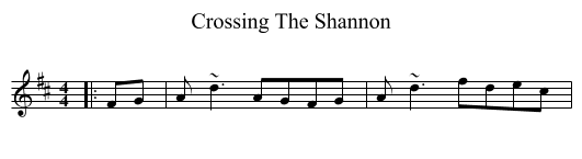Crossing The Shannon - staff notation