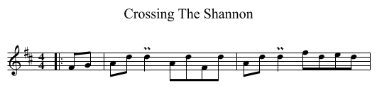 Crossing The Shannon - staff notation