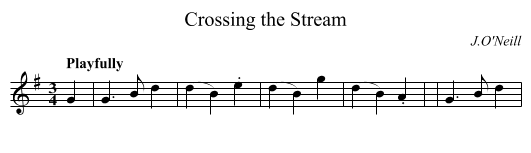 Crossing the Stream - staff notation