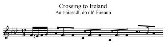 Crossing to Ireland - staff notation