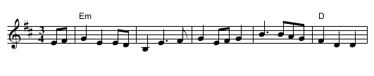 Crossing to Ireland - staff notation