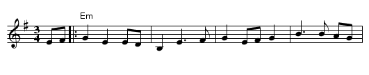Crossing To Ireland - staff notation