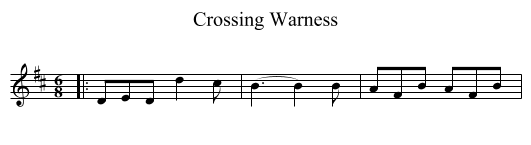 Crossing Warness - staff notation