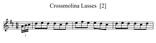 Crossmolina Lasses  [2] - staff notation