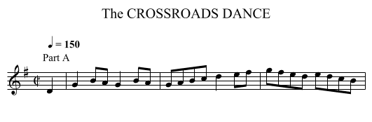 CROSSROADS DANCE, The - staff notation