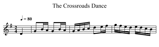 Crossroads Dance, The - staff notation