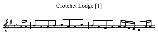 Crotchet Lodge [1] - staff notation