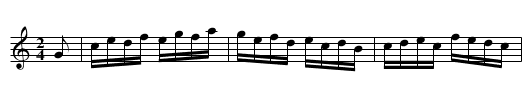 Croton  Hornpipe - staff notation