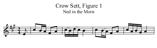 Crow Sett, Figure 1 - staff notation