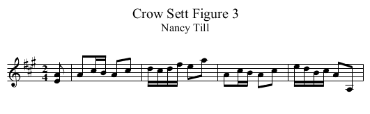 Crow Sett Figure 3 - staff notation