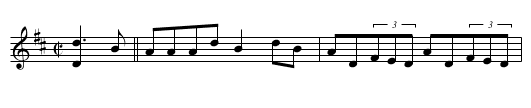 Crowley's Reel 1 - staff notation