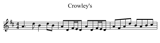 Crowley's - staff notation