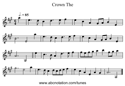 Crown The - staff notation