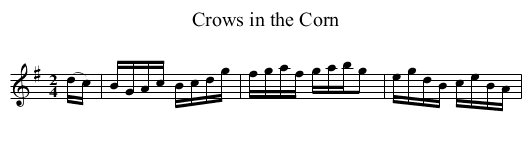 Crows in the Corn - staff notation