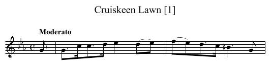 Cruiskeen Lawn [1] - staff notation