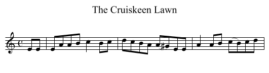 Cruiskeen Lawn, The - staff notation