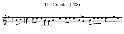Cruiskin (#88), The - staff notation