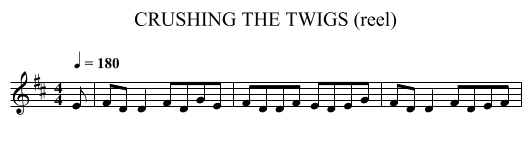 CRUSHING THE TWIGS (reel) - staff notation