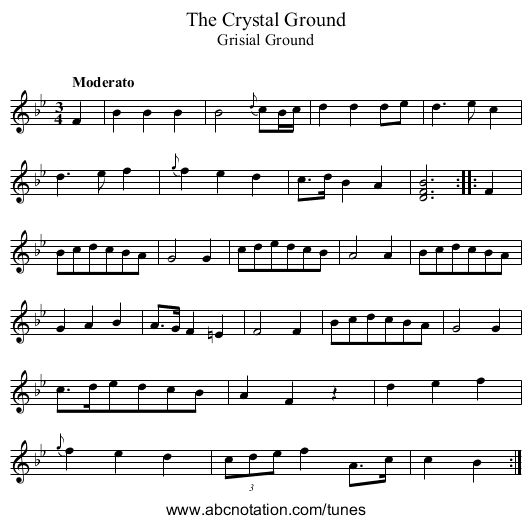 Crystal Ground, The - staff notation