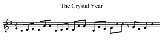 Crystal Year, The  - staff notation