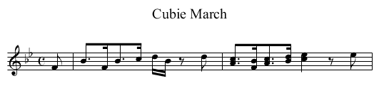 Cubie March - staff notation