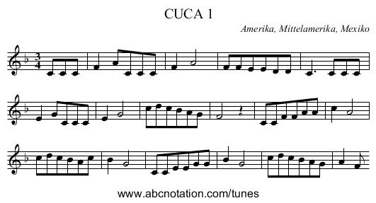 CUCA 1 - staff notation