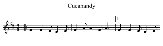 Cucanandy - staff notation