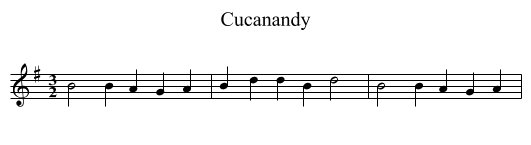Cucanandy - staff notation