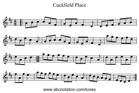 Cuckfield Place - staff notation