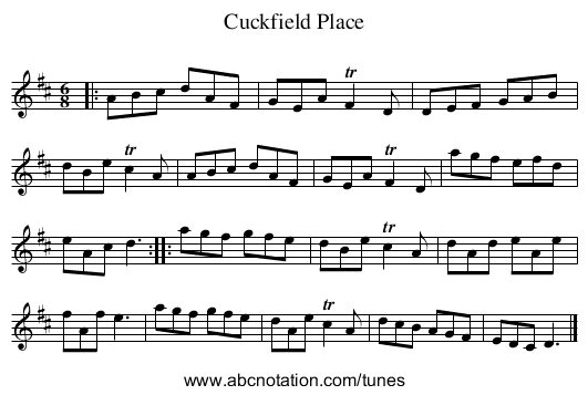 Cuckfield Place - staff notation