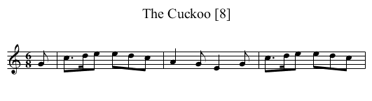 Cuckoo [8], The - staff notation