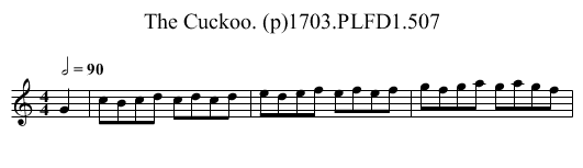 Cuckoo. (p)1703.PLFD1.507, The - staff notation