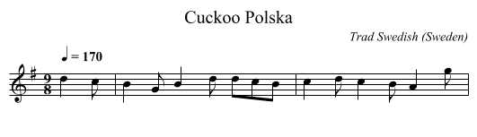 Cuckoo Polska - staff notation
